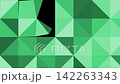 A transition where triangles unfold one after another like origami - green 142263343