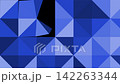 A transition where triangles unfold one after another like origami - blue 142263344