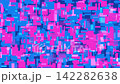 Blue and pink flat design abstract digital camouflage style with slow fade loop. Blue and pink flat design abstract digital camouflage style with slow fade loop. 142282638