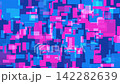 Abstract flat design in blue and pink; densely floating loops. Abstract flat design in blue and pink; densely floating loops. 142282639
