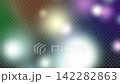 A 4K quality, transparent background loop video featuring blurred, colorful particles floating against a brightly lit background. 142282863