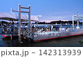 Passenger ferries call at Nonthaburi pier to board passengers 142313939