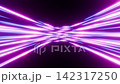 Neon light streaks form a glowing tunnel in a seamless loop 142317250