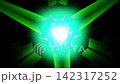 Red and green abstract tunnel pulses in a seamless loop 142317252