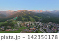 A beautiful summer morning in Hakuba, Nagano Prefecture (aerial photography by drone) 142350178