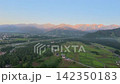 A beautiful summer morning in Hakuba, Nagano Prefecture (aerial photography by drone) 142350183