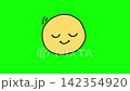 Looping animation video of a nodding face, green screen for chroma key compositing. 142354920