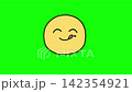 Looping animation video of a face licking its tongue, for use as a green screen for chroma key compositing. 142354921