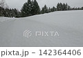A Serene Winter Landscape Captured in Two Frames: Blanketed Snow and Pine Trees Create a Quiet, Enchanting Atmosphere Transformed by the Tranquility of Nature. 142364406