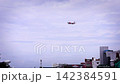 The airplane is preparing to land at Don Mueang International Airport in Bangkok 142384591