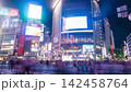 Nighttime time-lapse of Shibuya Scramble Crossing in Tokyo, Japan 142458764