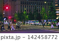 Slow motion footage of people walking through Marunouchi, Tokyo at night. 142458772