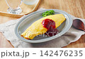 Simple omelet rice with ketchup Simple omelet rice with ketchup 142476235