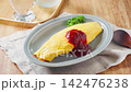 Simple omelet rice with ketchup Simple omelet rice with ketchup 142476238