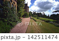 National Trust Knightshayes Court Gothic Revival Facade and Summer Garden Bloom 142511474