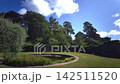 Circular Lily Pond inside formal walled garden at Knightshayes Court 142511520