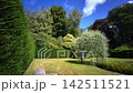 Circular Lily Pond inside formal walled garden at Knightshayes Court 142511521