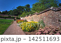 Walled Kitchen Garden with Blooming Flower Borders at Knightshayes Court 142511693