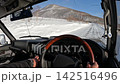 Running towards the snow-covered mountains 142516496