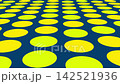 Abstract motion background animation featuring colorful circles with a sense of perspective against a blue background. 142521936