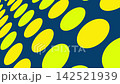 Abstract motion background animation featuring colorful circles with a sense of perspective against a blue background. 142521939