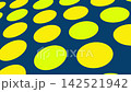Abstract motion background animation featuring colorful circles with a sense of perspective against a blue background. 142521942