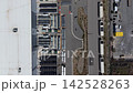 High angle drone view of industrial data center cooling systems 142528263