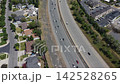 Aerial drone view of I-15 and I-215 interstates, Salt Lake City, Utah 142528265