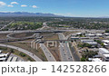 Drone view of I-15 and I-215 Interstate highway interchange 142528266