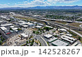 Hyperlapse drone view of I-15 and I-215 interstates 142528267