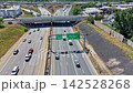 Aerial hyperlapse of traffic on I-15 and I-215 interstates in SLC 142528268