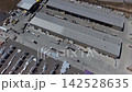 Aerial drone view of a modern data center and industrial facility 142528635