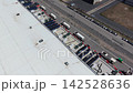 High angle drone shot of industrial data center cooling systems 142528636