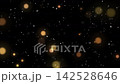 Colorful bokeh animation, Gold Glitter Dust With Bokeh Lights Background Effect with blinking or sparkle starry background overlay 142528646
