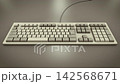 3D animation of a keyboard automatically typing on a retro PC (front view, looping) 142568671
