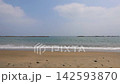 筆直的地平線，綿延的沙灘，輕柔的海浪拍打著海岸：茨城縣阿吉浦海灘 142593870