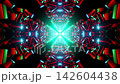 Kaleidoscopic shards spiral around a bright core with neon lime and amber glow 142604438