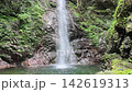 Hinohara Village, Haraizawa Falls: Water falling into an emerald-colored pool. Summer. Fixed point of view. 142619313