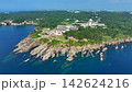福井県・東尋坊を空撮した柱状節理の絶景と日本海 142624216