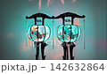 盆栽燈籠散發著神奇的光芒。 142632864