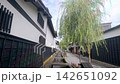 The white-walled storehouse district and willow trees of Hida Furukawa 142651092