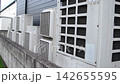 Outdoor unit, air conditioner, scorching hot day, midsummer day, tropical night, extreme heat, midsummer, hot, weather, temperature 142655595
