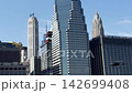 NYC financial district helicopter landing slow motion 142699408
