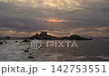 Sunset view of Kabushima Island, a breeding ground for black-tailed gulls (a natural monument) in Aomori Prefecture, Hachinohe City. 142753551