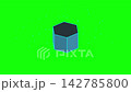 Hexagon Prism 3d Geometric Shape with Neon Glowing Particle Effects 142785800