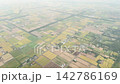 從飛機上看到的北海道廣闊的土地和壯麗的自然風光。 142786169