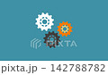 A Vibrant Display of Interlocking Gears Showcasing the Mechanism  142788782