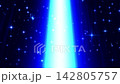 A light and particle effect with rising blue energy. 142805757