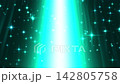 A light and particle effect with rising light blue energy. 142805758