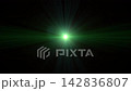 A vivid green laser beam emitting light in the darkness, displaying diffraction effects and radiant patterns, emphasizing science, optics, and laser technology. 142836807